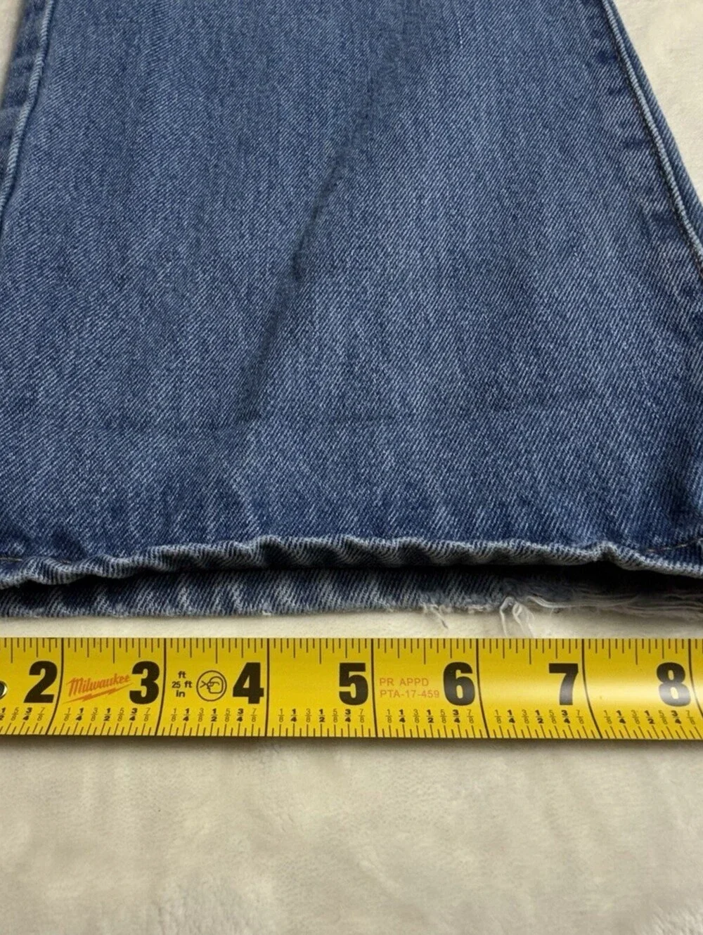 Levi's 517 Bootcut Jeans Mens 36x30 Blue Wash WaterLess Denim Pants Distressed